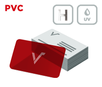 Mediacards PVC mit Heißfolienprägung und UV Lack partiell
